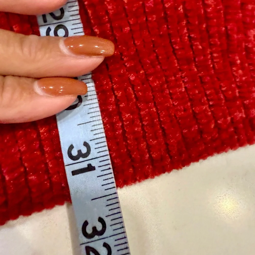 EUC – Croft and Barrow Red Chenille Open Cardigan Sweater – Medium - Picture 7 of 7